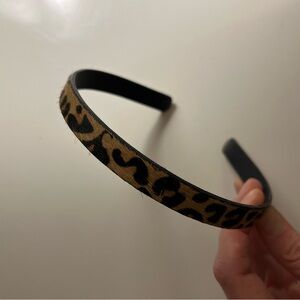 J. Crew Leopard Print Cowhair Hairband